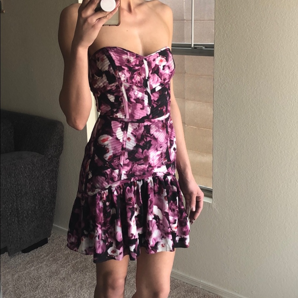Strapless mini dress